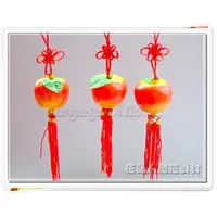 在飛比找蝦皮購物優惠-紅蘋果中國結掛飾 小蘋果  盆花點綴 流蘇 新年掛飾 開運納