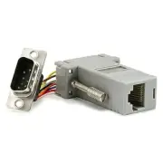 DB9 DB-9 9-Pin Male Serial Connector Modular Adapter RJ45 8P8C Cat5 Extender