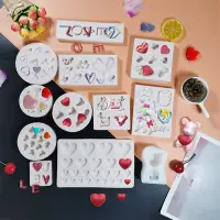 在飛比找蝦皮購物優惠-情人節系列模具 多款愛心翻糖矽膠模具 七夕創意巧克力模 立體