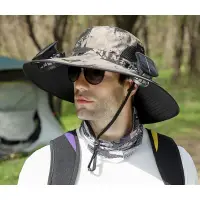 在飛比找蝦皮商城精選優惠-太陽能風扇帽子 風扇漁夫帽  遮陽帽 戶外帽子 農夫帽 風扇