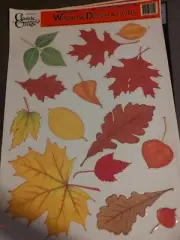 4 '90s Window Cling Decor Scarecrows & Leaves