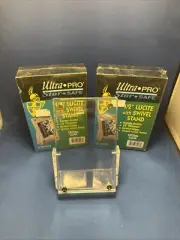 Ultra Pro 1/2” Thick Lucite Screwdown Trading Card Display With Swivel Stand 3x
