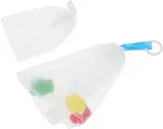 Baluue Handmade Soap Face Cleanser Soap Holder Exfoliating Net Pouches for Gentle Face Cleaning