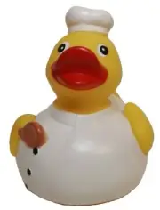 Master Chef Duck, Cooking Carrer Floating Upright Bath Toy - Waddlers Brand