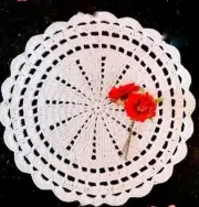 Handmade Crochet Doliy Plate Mate Round 11" Crochet Table Mate Weaved Crochet