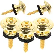 Levemolo 5pcs Guitar Strap Lock Buttons Durable Pin Fixators for Acoustic Electric Bass Easy Installation present for Musicians Compatible with Ukulele and Guitars