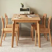 在飛比找momo購物網優惠-【橙家居·家具】/預購/丹麥系列實木1.16米B款餐桌 DM