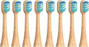 YMPBO Bamboo Toothbrush Replacement Heads Compatible with Philips Sonicare Toothbrush, Made from Bamboo, BPA-Free, 8 Pack Replacement Heads, Soft Bristles, Blue