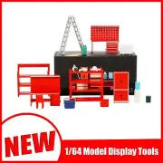 16PCS Diorama 1/64 Garage Repair Props Model Workshop Scene Model Accessories