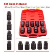 1/2" Drive Deep Impact Socket Set 29-38mm 9 Pieces