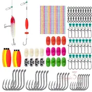 205PCS Catfish Rig Catfishing Tackle Making Kit Including Lures Circle Hooks