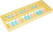 KONTONTY Calculating Educational Tools Calculating Abacus for Educational Abacus Beads 13 Column Counting Frame Abacus Bead Supplies Counting Tools Yellow