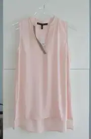 White House Black Market Tunic Top size small Sleevless V-Neck Pink NWT
