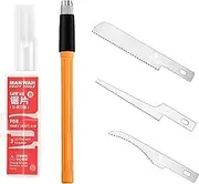 YUENTOEN Mini Hand Saw Model Tools, Modeling Knife Hacksaw Tool with 3 Pieces Craft Blades for Handcrafted, DIY models and Other Fine Cutting
