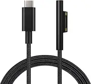 Nylon Braided USB C Charging Cable for Microsoft Surface Pro 7/Go2/Pro6/5/4/3/Book - 45W Fast Charging With USBC (6ft)