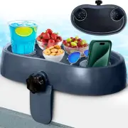 Adjustable Hot Tub Table Tray – Heavy-Duty, Nonslip Drink Caddy with Cup Holders