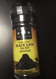 The Spice Lab Hawaiian Black Lava Sea Salt GRINDER - 1lb - Grilling Rubs Roasts