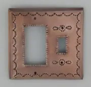 Mexican Punched TinMetal Electrical RockerGFCI&Toggle Switch Plate Cover # 611-C