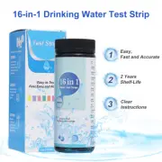16 in 1 Drinking Water Test Kit Strips, 100pcs Home Water Quality Test for Tap