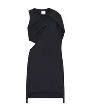 twist jersey tech dress L Black