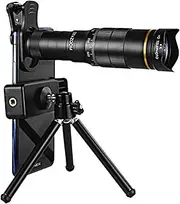 Portable Phone Monocular Lens, 32X Dual Adjustment Telescope Universal Telephoto Lens for Mobile Phone