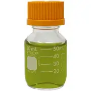 PYREX 1395-50, 50ml Round Media Storage Bottle w/ GL32 Screw Cap (Case of 10)