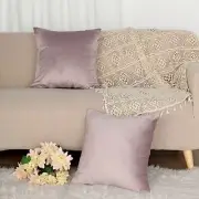 2 MAUVE 18" Throw PILLOW COVERS Square Cushion Cases Sofa Couch Home Supplies