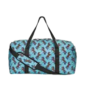 AWST Intl "Lila" Galloping Bay Horses Turquoise Duffle Bag 63-GG824-TQ