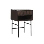 Modern Furniture LATINA Side Table - Dark Brown / Black
