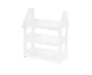 Spice Rack Detachable Hollow Large Capacity Organization 3 Layers Spice Holder Shelf for Bedroom - White