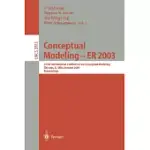 CONCEPTUAL MODELING-ER 2003: 22ND INTERNATIONAL CONFERENCE ON CONCEPTUAL MODELING, CHICAGO, IL, USA, OCTOBER 2003 : PROCEEDINGS