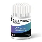 Sakura Gelly Roll Retractable Medium Point Pen Cup 36pcs-White 50627
