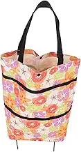 MUELODSIC Reusable Grocery Cart with Wheels Collapsible Trolley Bag for Large Capacity Shopping Bag Smooth Rolling Design for Grocery Trips and Supermarket Use