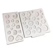 Exquisite Button Shape Cake Molds Silicone Craft Mold Handmade Soap Craft Family