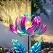 Solar Wind Spinner Lights Metal Outdoor Yard Patio Garden Lawn Ornaments Decor