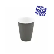 6x Latte Cup Slate Grey 200mL Bevande Tapered Coffee Cups Hot Chocolate