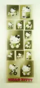 【震撼精品百貨】Hello Kitty 凱蒂貓 KITTY貼紙-透明黑-側坐(讀書方形) 震撼日式精品百貨