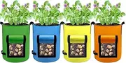 Growing Bags for Potatoes | Growing Container for Carrots | Non-Woven Grow Container, Set of 4 Vegetable Planting Bag for Garden Yard