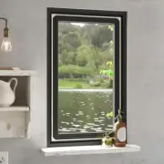 Magnetic Insect Screen for Windows White 80x140cm Easy Install Mesh Protector