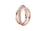 PANDORA JEWELS Mod. CROSSOVER PAVE TRIPLE BAND - RING - Size 54