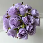SILK WEDDING BOUQUET LAVENDER PRE MADE ROSE BUNCH ARTIFICIAL ROSES FAKE FLOWERS