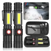 USB Rechargeable Flashlight, Magnetic LED Flashlight, 2000 Lumen Super Bright...