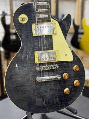 Electric Guitar GFC LPS-59 Les Paul Type See-through Black Flamed Top