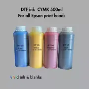 DTF ink for all Epson print heads CYMKWW 500ml set - DTF supply