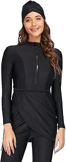 [YONGSEN] Muslim Swimwear Women Modest Islamic Hijab Long Sleeve Swimsuit Burkinis