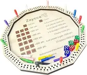 Small Dice Tray | Dice Game Board - Wooden Classic Portable Fun Game Night Party Accessory for Family Adults Women Men Home Travel