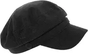 [DEARMAMY] Women Classic French Beret Stylish Hat for Ladies Cozy Painter Beret Decor Retro Painter Beret Women Beret Hat Comfortable Cap Black