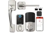WiFi Fingerprint Smart Door Lock: Keyless Entry Door Lock Deadbolt with Handle,H