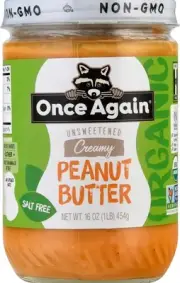 Once Again Organic Creamy Peanut Butter, 16oz - Salt 16 Ounce (Pack of 1)