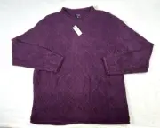 Talbots Cable Knit Sweater Womens XL Pullover Super Soft NWT Preppy Alpaca Wool